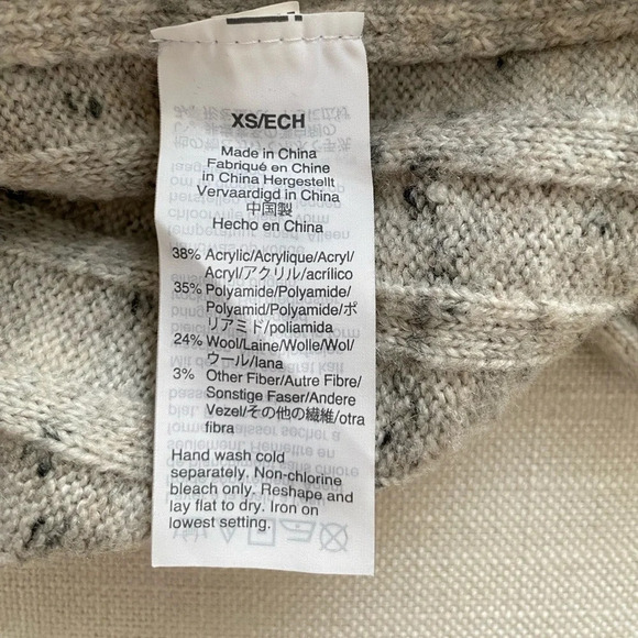 MADEWELL Mockneck  Wool Blend Mockneck Speckled Ribbed Sweater Size XS - Picture 12 of 12